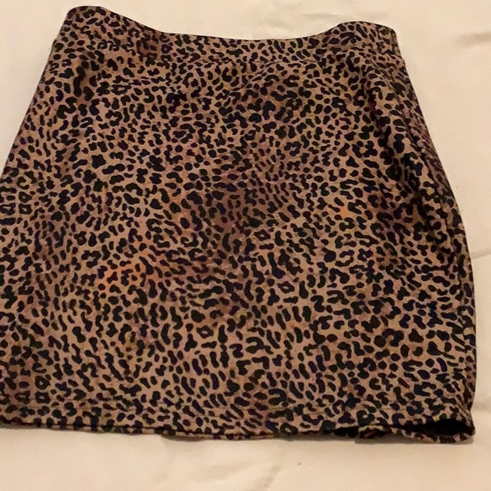 SHEIN Leopard Print Mini Skirt in Brown and Black